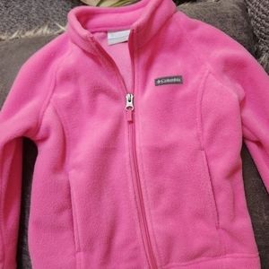 Columbia Girls 4T Pink Microfleece Zip Jacket